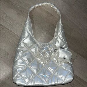 Elegant White Quilted Women's Bag